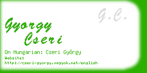 gyorgy cseri business card
