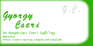 gyorgy cseri business card